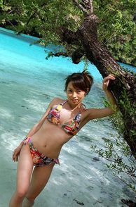 Pretty Asian In Her Bikini At The Lake