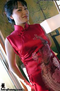 Silk Dress On Chinese Mom