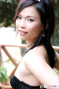 Pretty Asian Ae Marikarn Looking Over Shoulder
