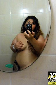 Fat Asian Selfie In Mirror