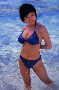 Blue Bikini On Sexy Asian Babe At The Beach