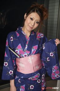 Teasing Japanese Woman In Her Kimono